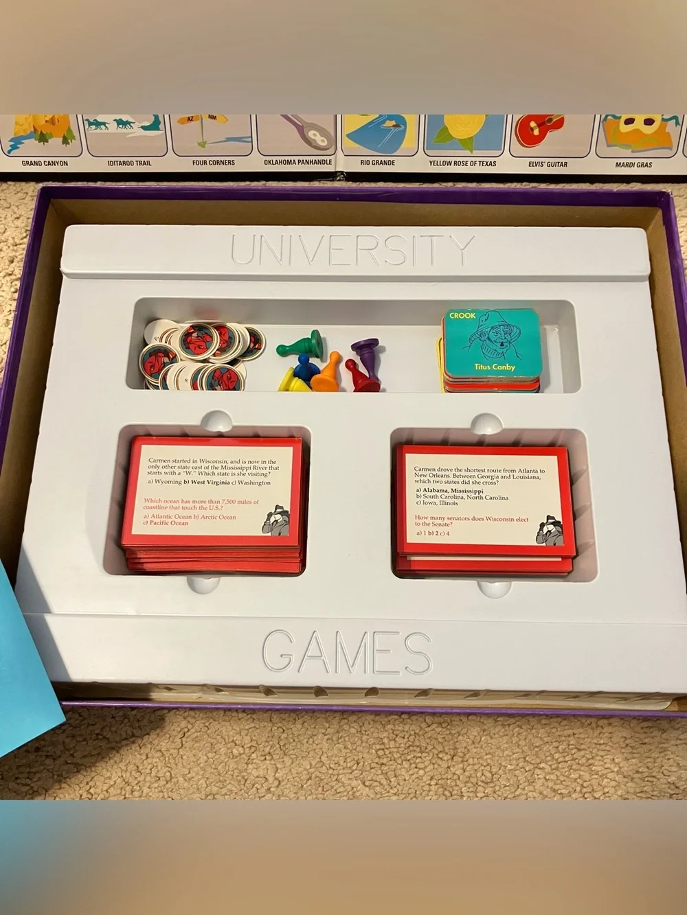 Where in the USA‎ is Carmen Sandiego? Board Game **100% COMPLETE** Great Cond.